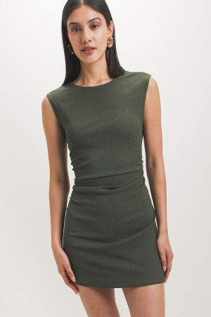 Vestido Verde Drapeado